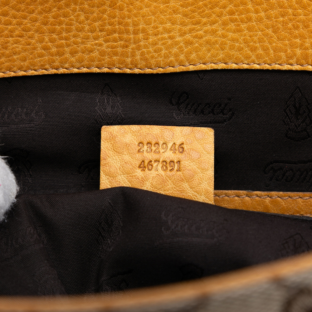 Pre-Loved Gucci Large GG Canvas Bamboo Libeccio Tote - Picture 5 of 7